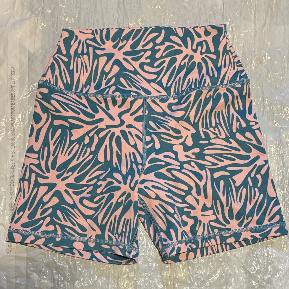Feed Me Fight Me Pink and Blue Women's Bike Shorts